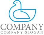 画像1: 鳩・鳥・動物・ロゴ・マークデザイン238 (1)