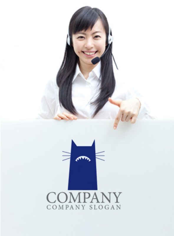 画像3: 猫・顔・ヒゲ・上昇・ロゴ・マークデザイン246 (3)