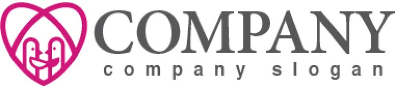 画像5: ハート・鳥・友情・ロゴ・マークデザイン256 (5)