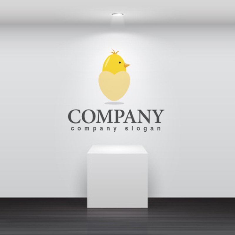 画像2: ハート・ひよこ・卵・ロゴ・マークデザイン259 (2)