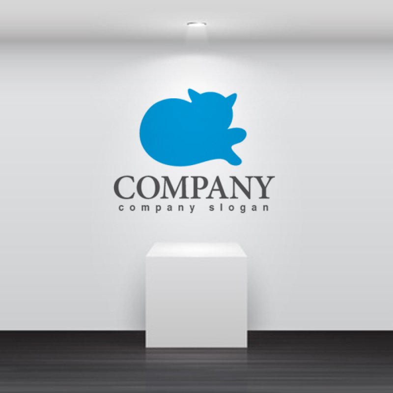 画像2: 猫・動物・昼寝・ロゴ・マークデザイン269 (2)