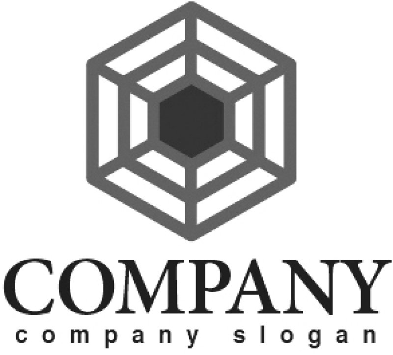 画像4: 蜘蛛の巣・六角形・的・ロゴ・マークデザイン307 (4)