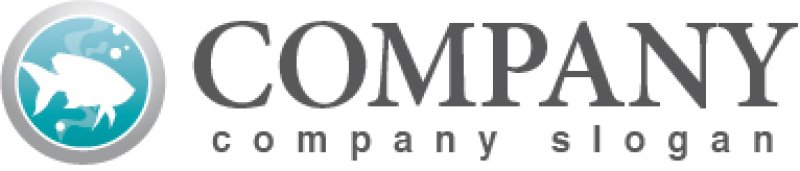 画像2: 魚・輪・泡・熱帯魚・ロゴ・マークデザイン312 (2)