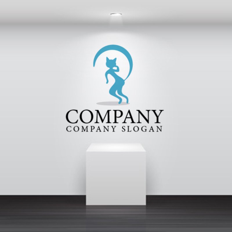 画像2: 猫・曲線・月・セクシー・ロゴ・マークデザイン317 (2)