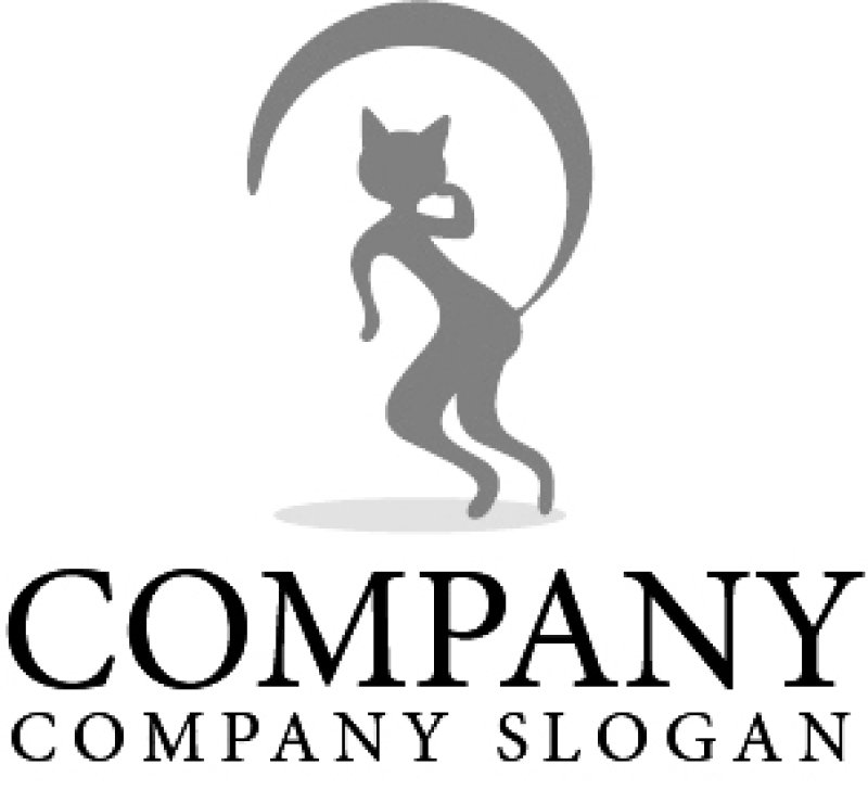 画像3: 猫・曲線・月・セクシー・ロゴ・マークデザイン317 (3)