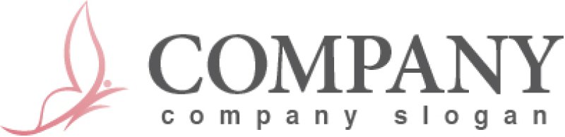 画像5: 蝶・羽・曲線・グラデーション・ロゴ・マークデザイン318 (5)