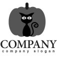 画像4: 猫・かぼちゃ・ハロウィン・ロゴ・マークデザイン320