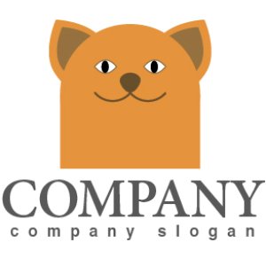 画像1: 犬・猫・クマ・ロゴ・マークデザイン324