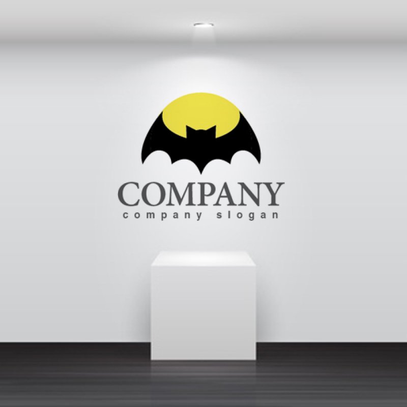 画像2: コウモリ・月・ハロウィン・ロゴ・マークデザイン325 (2)