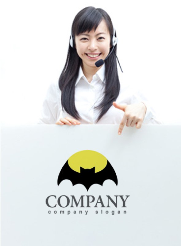 画像3: コウモリ・月・ハロウィン・ロゴ・マークデザイン325 (3)