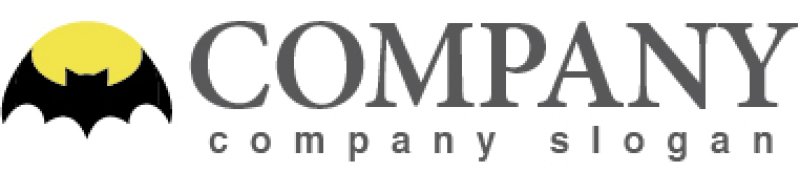 画像5: コウモリ・月・ハロウィン・ロゴ・マークデザイン325 (5)