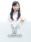 画像3: うさぎ・動物・かわいい・ロゴ・マークデザイン329 (3)