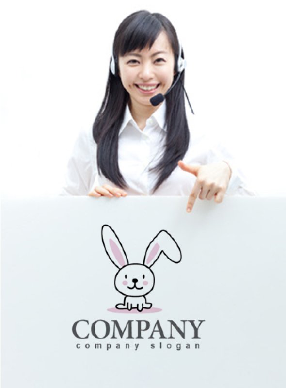 画像3: うさぎ・動物・かわいい・ロゴ・マークデザイン329 (3)