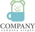 クマ・動物・かわいい・カップ・ロゴ・マークデザイン331
