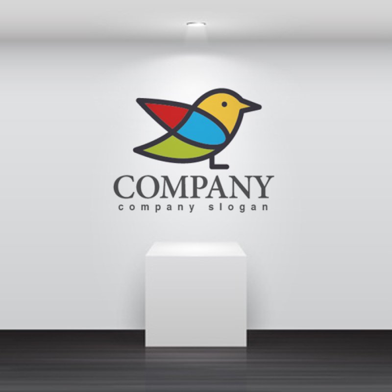 画像2: 鳥・羽・かわいい・ロゴ・マークデザイン332 (2)