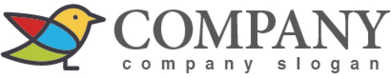 画像5: 鳥・羽・かわいい・ロゴ・マークデザイン332 (5)