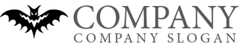 画像5: コウモリ・ハロウィン・ロゴ・マークデザイン337 (5)