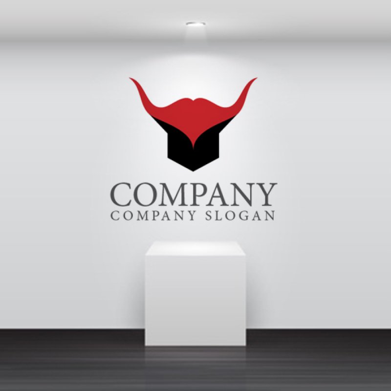 画像2: 闘牛・牛・ツノ・ロゴ・マークデザイン341 (2)