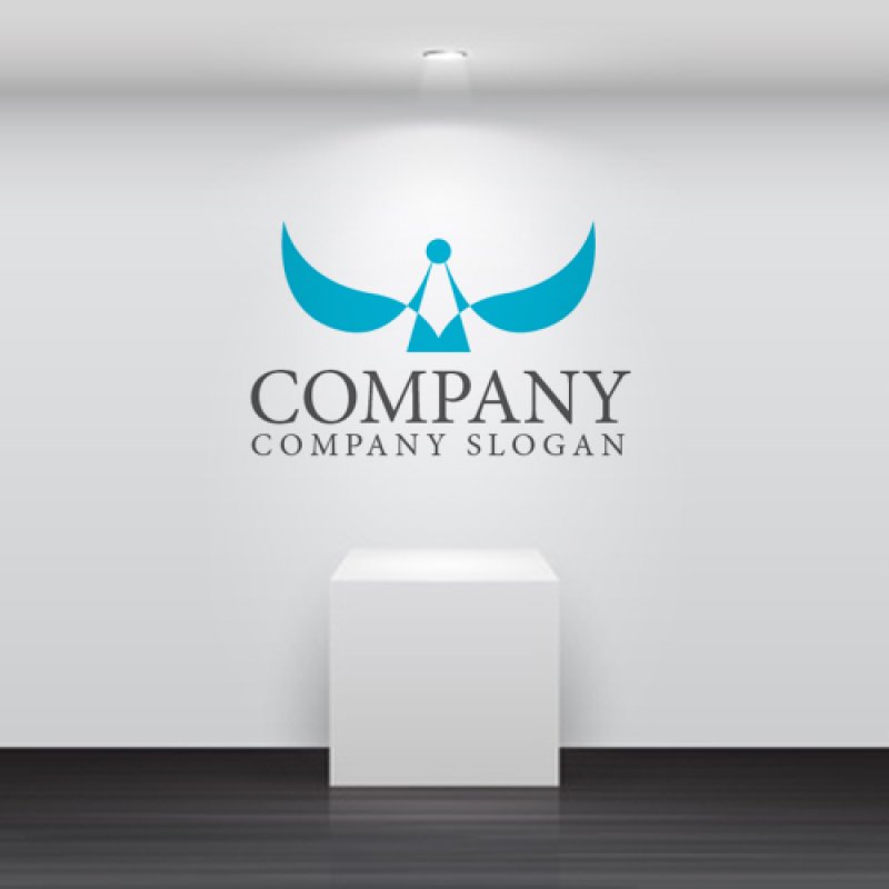 画像2: 鳥・人・翼・曲線・ロゴ・マークデザイン345 (2)