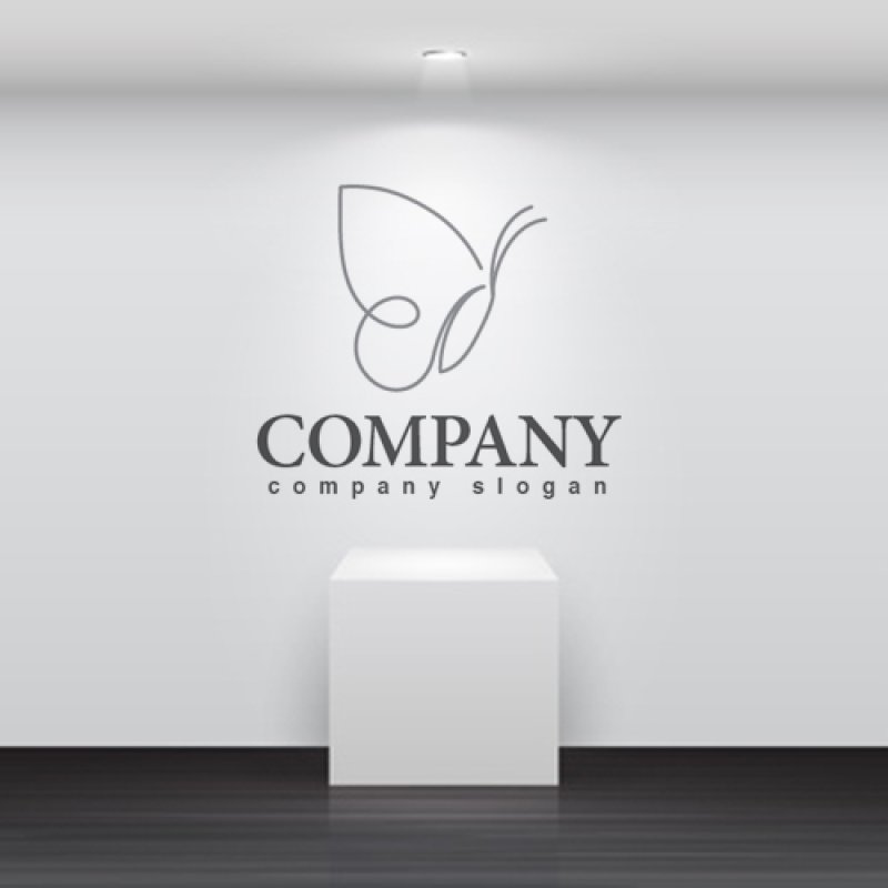 画像2: 蝶・線・羽・ロゴ・マークデザイン351 (2)