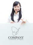 画像3: 蝶・線・羽・ロゴ・マークデザイン351 (3)