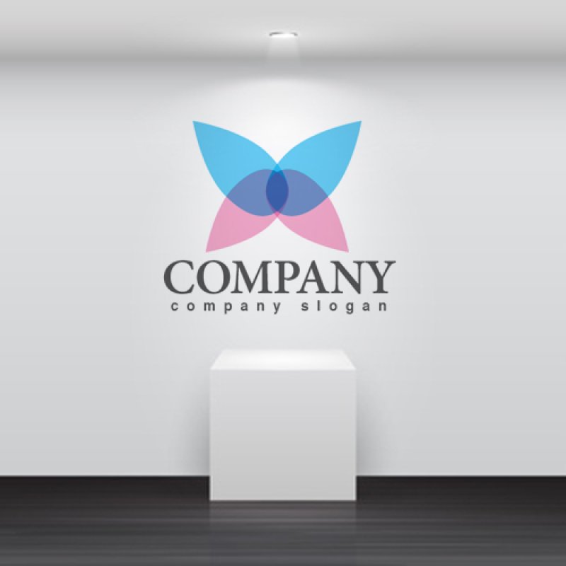 画像2: 蝶・葉・翼・ロゴ・マークデザイン352 (2)