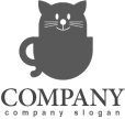 画像4: 猫・カップ・シッポ・ヒゲ・ロゴ・マークデザイン354 (4)