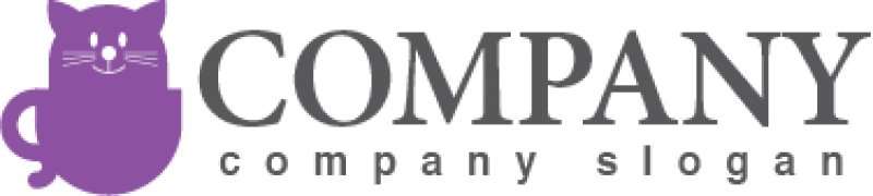 画像5: 猫・カップ・シッポ・ヒゲ・ロゴ・マークデザイン354 (5)