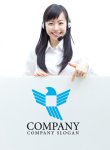 画像3: 鳥・翼・線・ロゴ・マークデザイン361 (3)