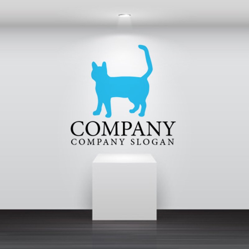 画像2: 猫・シルエット・尻尾・ロゴ・マークデザイン362 (2)