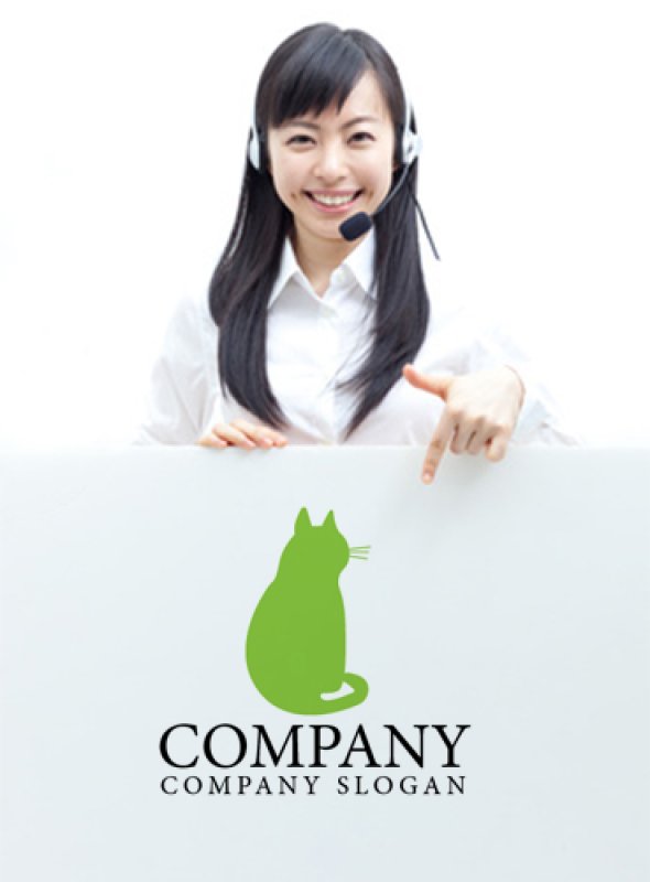 画像3: 猫・シルエット・おすわり・ロゴ・マークデザイン365 (3)