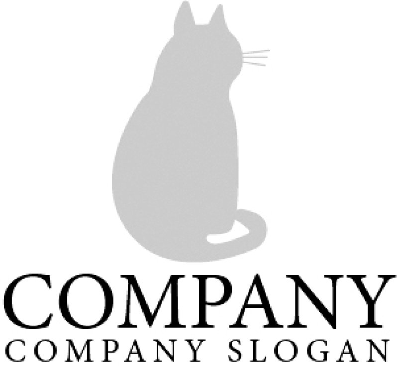 画像4: 猫・シルエット・おすわり・ロゴ・マークデザイン365 (4)