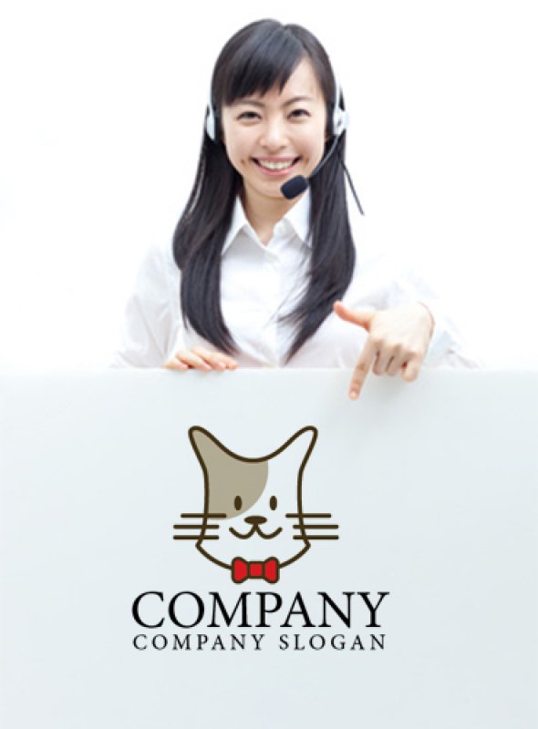 画像3: 猫・蝶ネクタイ・ヒゲ・ロゴ・マークデザイン367 (3)