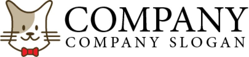 画像5: 猫・蝶ネクタイ・ヒゲ・ロゴ・マークデザイン367 (5)