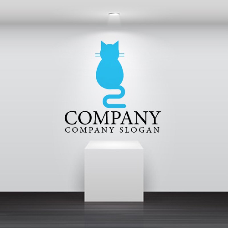 画像2: 猫・尻尾・後姿・ロゴ・マークデザイン368 (2)