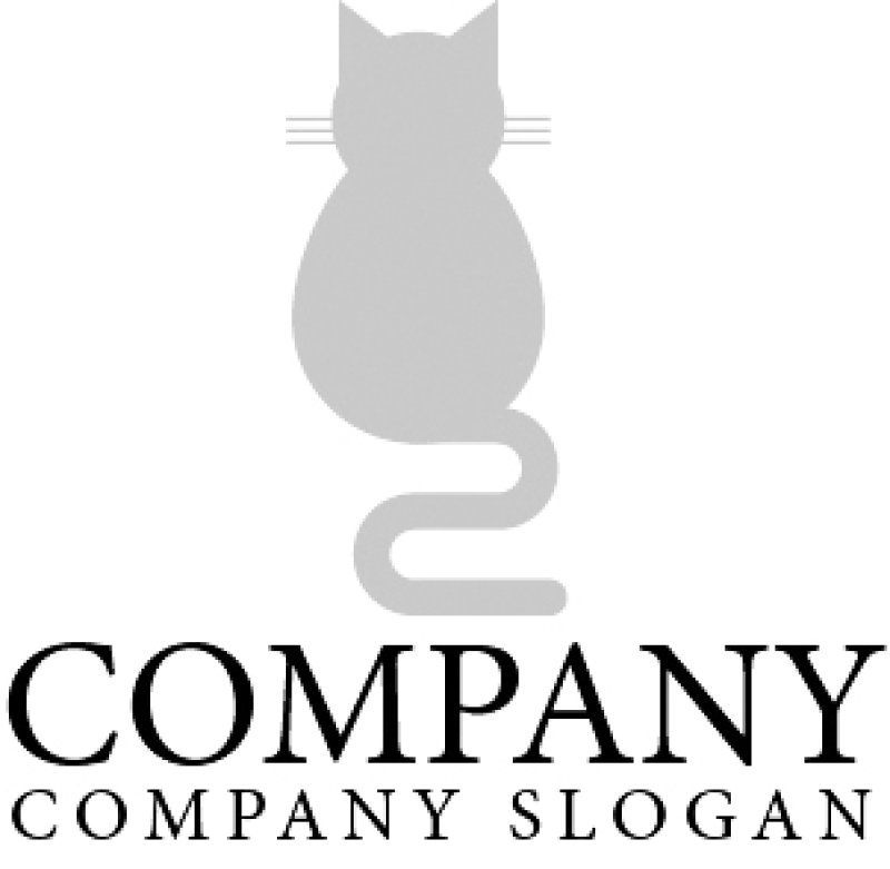 画像4: 猫・尻尾・後姿・ロゴ・マークデザイン368 (4)