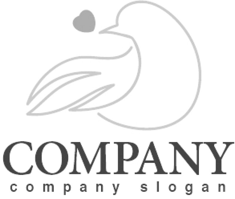 画像4: ハト・ハート・羽・ロゴ・マークデザイン373 (4)