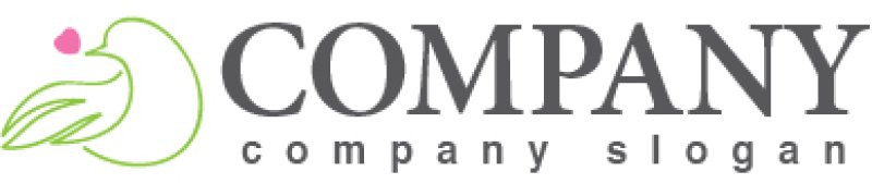 画像5: ハト・ハート・羽・ロゴ・マークデザイン373 (5)