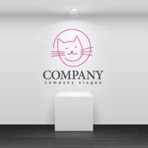 画像2: 猫・線・輪・ロゴ・マークデザイン374