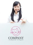 画像3: 猫・線・輪・ロゴ・マークデザイン374 (3)