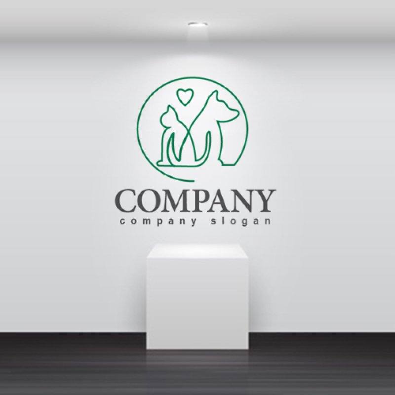 画像2: 猫・犬・輪・ロゴ・マークデザイン377 (2)