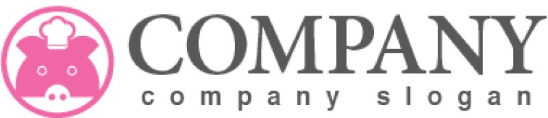 画像5: 豚・コック・輪・ロゴ・マークデザイン398 (5)