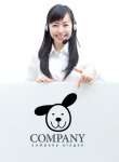画像3: 犬・耳・顔・ロゴ・マークデザイン404 (3)