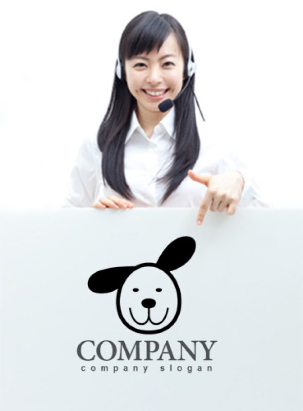 画像3: 犬・耳・顔・ロゴ・マークデザイン404 (3)