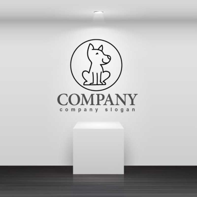 画像2: 犬・輪・線・ロゴ・マークデザイン405 (2)