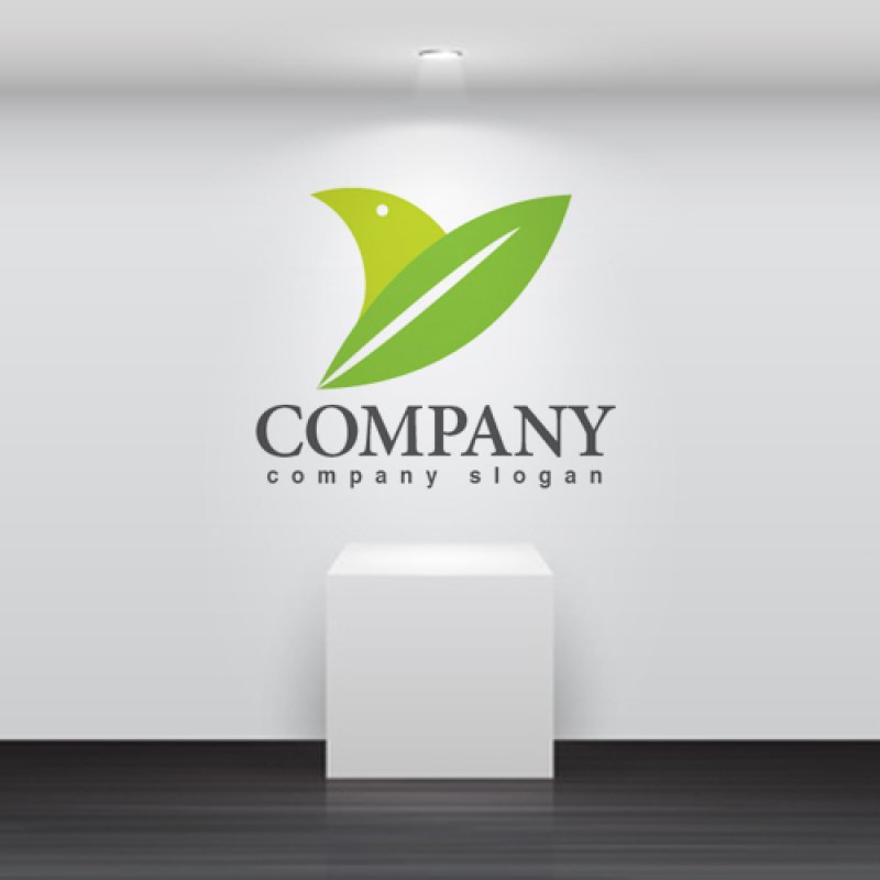 画像2: とり・葉・羽・ロゴ・マークデザイン408 (2)