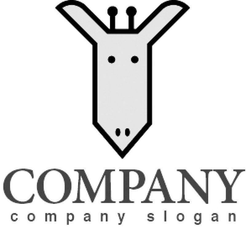 画像4: キリン・顔・動物・ロゴ・マークデザイン411 (4)