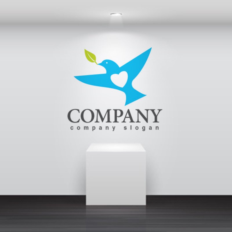 画像2: 鳥・葉・ハート・ロゴ・マークデザイン413 (2)