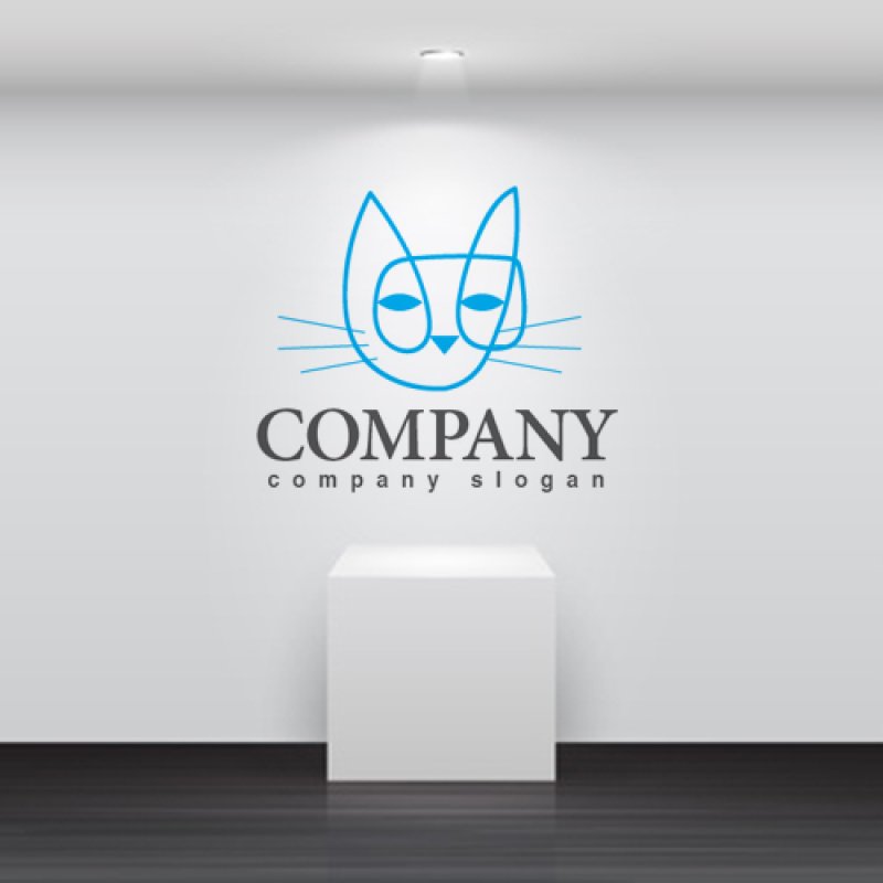 画像2: 猫・線・動物・ロゴ・マークデザイン416 (2)