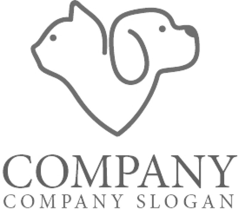 画像5: 猫・犬・ハート・動物病院・ロゴ・マークデザイン435 (5)